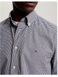 Tommy Hilfiger THFLEX Navy & White Gingham Shirt - MW0MW328370MT