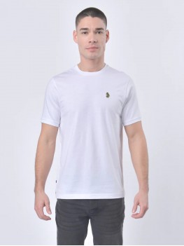 Luke "Traffs" Crew Neck T Shirt In White -  ZM280165