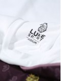 Luke "Lions Den" Crew Neck T Shirt In White & Merlot -  M560151