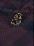 Luke Oxford Long Sleeve Check Shirt In Merlot - M650950