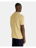 Lyle & Scott Grid Textured Polo Shirt In Khaki - SP1901V