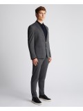 Remus Uomo Slim Fit Cotton-Blend Stretch Jacket In Charcoal - 12646/08