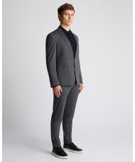 Remus Uomo Slim Fit Cotton-Blend Stretch Jacket In Charcoal - 12646/08