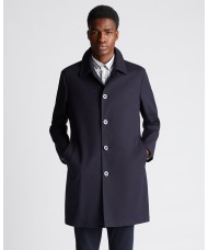 Remus Uomo Regular Fit Showerproof Casual Coat In Navy Blue