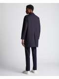 Remus Uomo Regular Fit Showerproof Casual Coat In Navy Blue