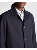 Remus Uomo Regular Fit Showerproof Casual Coat In Navy Blue