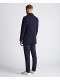 Remus Uomo Tapered fit, Wool-Rich Overcoat In Navy Blue - 90077_78