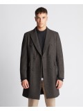 Remus Uomo Herringbone Regular Fit Wool-Mix Tailored Coat In Brown - 90476-47