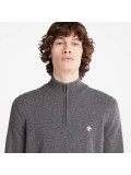 Timberland Cohas Brook Zip-Neck Jumper for Men in Dark Grey TB 0A2BF6U14