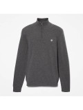 Timberland Cohas Brook Zip-Neck Jumper for Men in Dark Grey TB 0A2BF6U14