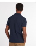 Barbour Tartan Pique Polo Shirt In Navy Blue - MML0012NY31
