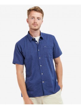 Barbour Nelson Short Sleeve Summer Shirt In Indigo Blue - MSH5093IN32