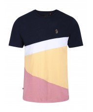 Luke "Bermuda" Crew Neck T Shirt In Navy White & Navy - M660155