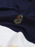 Luke "Bermuda" Crew Neck T Shirt In Navy White & Navy - M660155