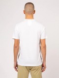 Luke "Bermuda" Crew Neck T Shirt In White Blue Beige and Cream  - M660155