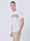 Luke "Lions Den" Crew Neck T Shirt In Biscuit -  M560151