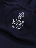 Luke "Liondale" Crew Neck T Shirt With repeat print in Navy  -  M720150