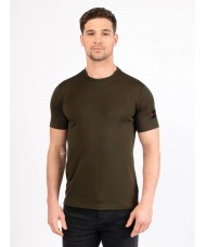 Luke Mainline Mcavoy crew neck T-shirt in dark olive - M680105