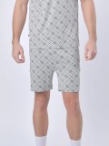 Luke Sweat Shorts With Repeat Print In Zinc - M710366