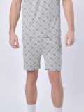 Luke Sweat Shorts With Repeat Print In Zinc - M710366
