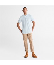 Timberland Men's Baboosic Brook Slim-Fit Oxford Polo for Men in Light Blue