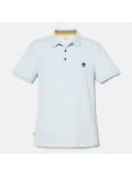 Timberland Men's Baboosic Brook Slim-Fit Oxford Polo for Men in Light Blue