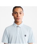 Timberland Men's Baboosic Brook Slim-Fit Oxford Polo for Men in Light Blue