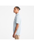 Timberland Men's Baboosic Brook Slim-Fit Oxford Polo for Men in Light Blue