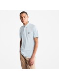 Timberland Men's Baboosic Brook Slim-Fit Oxford Polo for Men in Light Blue