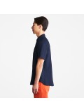 Timberland Men's Mill River Linen Shirt In Navy Blue - TB 0A2DCC433