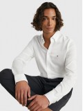 Tommy Hilfiger Pique Long Sleeve Shirt In Optic White - MW0MW30675