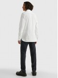 Tommy Hilfiger Pique Long Sleeve Shirt In Optic White - MW0MW30675