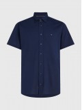 Tommy Hilfiger Pique Short Sleeve Shirt In Navy Blue - MW0MW30586