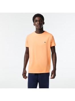 Lacoste Men's Crew Neck Pima Cotton Jersey T-shirt In Orange - TH6709 00 HEB