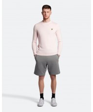 Lyle & Scott Men's Crew Neck Cotton Merino Jumper - Light Pink