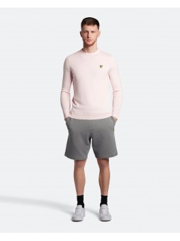 Lyle & Scott Men's Crew Neck Cotton Merino Jumper - Light Pink