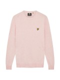 Lyle & Scott Men's Crew Neck Cotton Merino Jumper - Light Pink