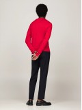 Tommy Hilfiger Crew Neck Flag Embroidery Jumper In Red - MW0MW14748XLG