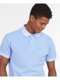 Barbour Washed Sports Pique Polo Shirt In Sky Blue - MML1127BL32