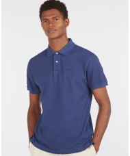 Barbour Washed Sports Pique Polo Shirt In Navy Blue - MML1127NY91