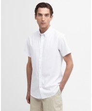 Barbour Poplin Crest Short Sleeve  Shirt In White  - MSH5468WH11