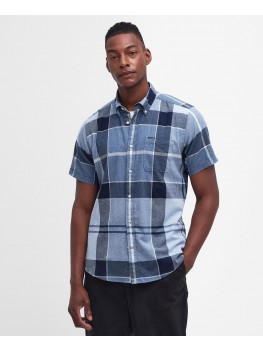 Barbour Doughill Short-Sleeved Check Shirt In Berwick Blue - MSH5469TN22