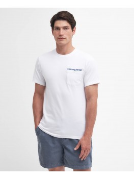 Barbour Tayside Pocket T-Shirt In White - MTS0985WH51