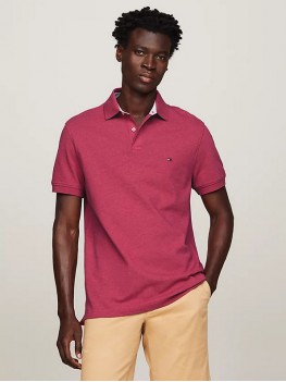 Tommy Hilfiger 1985 Collection Pique Polo In Pink Heather