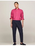 Tommy Hilfiger Pigment Dyed Linen Regular Fit Shirt In Pink - MW0MW34602TPZ