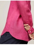 Tommy Hilfiger Pigment Dyed Linen Regular Fit Shirt In Pink - MW0MW34602TPZ