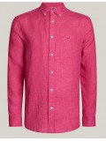 Tommy Hilfiger Pigment Dyed Linen Regular Fit Shirt In Pink - MW0MW34602TPZ
