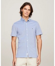 Tommy Hilfiger 1985 Collection Knit Short Sleeve Slim Shirt In Pale Blue - MW0MW30911C14