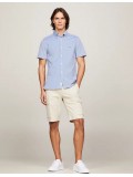 Tommy Hilfiger 1985 Collection Knit Short Sleeve Slim Shirt In Pale Blue - MW0MW30911C14