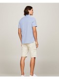 Tommy Hilfiger 1985 Collection Knit Short Sleeve Slim Shirt In Pale Blue - MW0MW30911C14